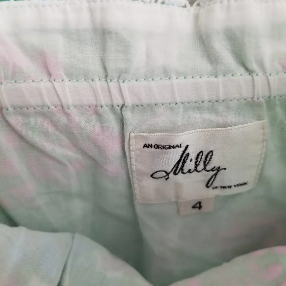 Milly Women's Floral Sleeveless Top Size 4 Multicolor Green Lace - Picture 2 of 6